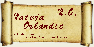 Mateja Orlandić vizit kartica
